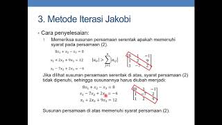 SPL Simultan - Metode Jacobi dan Gauss-Siedel