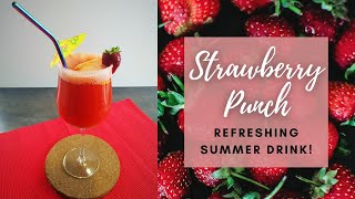 Strawberry Punch | Strawberry Punch Recipe | The Cooking Melody