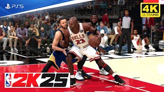 NBA 2K25 Official Full Gameplay [PS5 4K60] '16 WARRIORS vs '96 BULLS Stephen Curry vs Michael Jordan