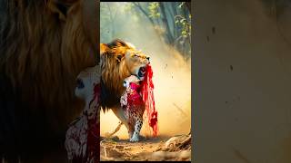 The lion saving calf #shorts #youtubeshorts #ytshorts #cow #ai