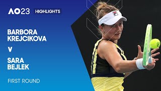 Barbora Krejcikova v Sara Bejlek Highlights | Australian Open 2023 First Round