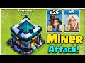 Miner Charge!! Queen Walk!! Th13 3 STAR Attack Strategy. Coc