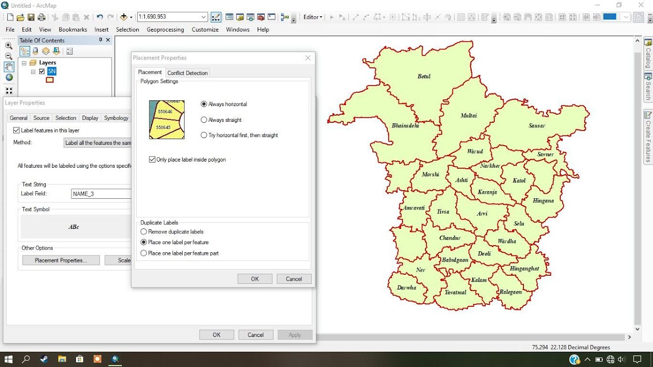 Label Features In ArcMap - ArcGIS For Beginners - YouTube