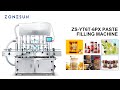 How To Use 6 Nozzles Servo Motor Paste Filling Machine With Feeding Pump