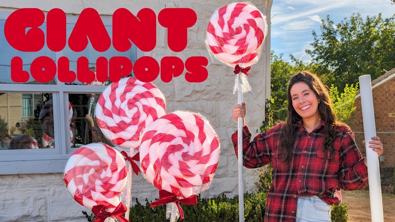 Giant Lollipops Christmas Craft DIY (Pool Noodles) - YouTube