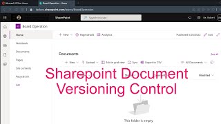 How To Do Document Versioning Control in Sharepoint