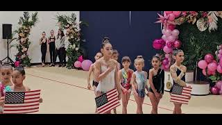 The U.S. National Anthem at San Diego Cup 2025 Gymnastics Competition #gymnasts #rhythmicgymnastics