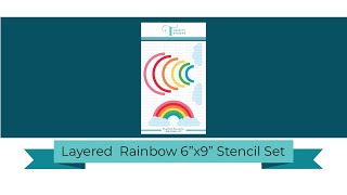 Trinity Stamps Product Closeup: Layered Rainbow Stencil Set