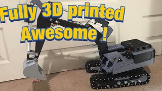Fully 3D Printed RC Excavator