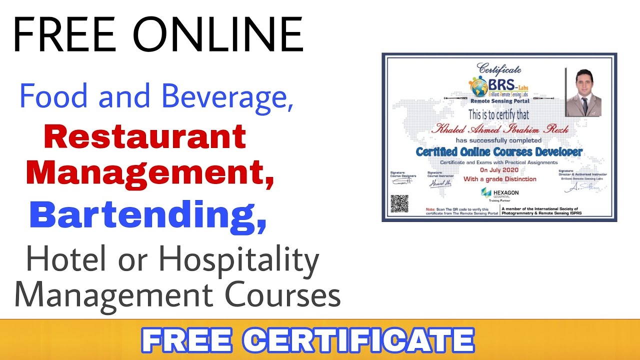 Free Online Food And Beverage Management Course | Free Online ...