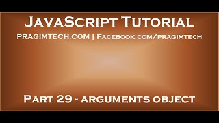 JavaScript arguments object