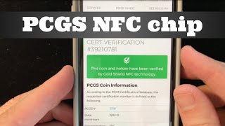 PCGS slab with NFC chip demonstration