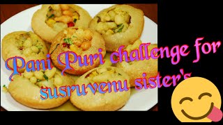 💝Pani Puri Challenge to my kids on valentine's day❤️ Susrutha Venuhya 💃💃