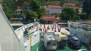 Ferry Preko-Zadar making a pit stop on Otok Ošljak