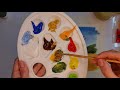 როგორ დავხატოთ შემოდგომა ჩანგლით ხატვა how to paint a autumn tutorial step by step