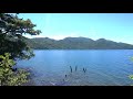 栃木県　中禅寺湖　龍頭の瀧　ボートハウス　lake chuzenji and ryuzu waterfall in japan