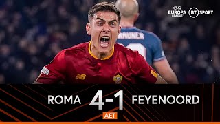 Roma v Feyenoord (4-1 AET) | Peak Jose Mourinho scenes at the end! | Europa League Highlights