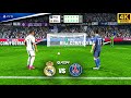 FC24 - Real Madrid vs PSG | Epic Penalty Shootout  ft. Mbappé in 4K HDR.