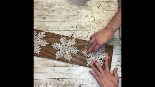 DIY Winter Snowflake Sign