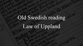 Old Swedish reading: Law of Uppland