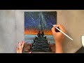 Starry Night Love Canvas Painting Tutorial for Beginners (Paintastic Arts )