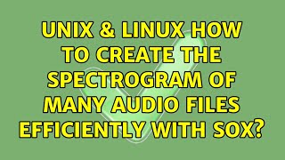Unix & Linux: How to create the spectrogram of many audio files efficiently with Sox?