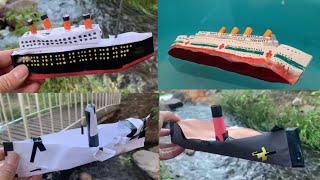 7 Paper Ships Sinking in Different Dimensions | Sinking Ship Compilation