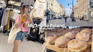 POLAND VLOG 🍬 Flying to Poland, shopping, mukbangs, bowling etc [ENG/PL]