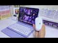 iPad Air 5 (purple) unboxing💜 alternative gradient purple pencil + accessories ✏️