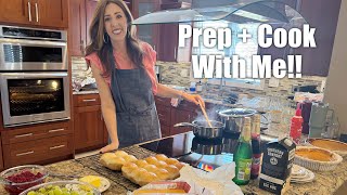 Thanksgiving PREP & COOK with Me || The BEST Turkey!! Tasty sides!! Cook with Me 2024