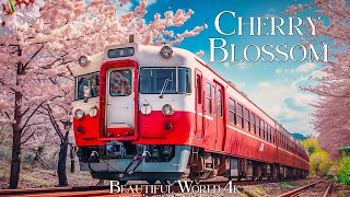 Cherry Blossom (Sakura) 4K - Amazing Film - Relaxing Piano Music - Japanese flowers