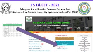 TS EDCET 2021|| EDCET new update ||EDCET colleges list.