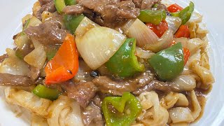 Hongkong Style Beef Chow Fun #02 | Stir fry Beef and Vegetables With Black Bean Sauce  豉椒炒粉