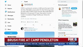 Evacuations Ordered As Crews Try To Contain Wildfire Burning At Camp Pendleton