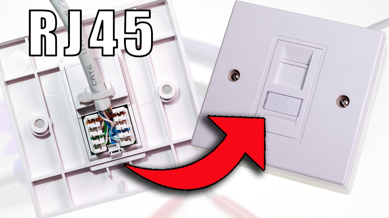 How To Wire Up Ethernet Wall Jacks (Cat5e / Cat6 / Cat7 Keystone Jack ...