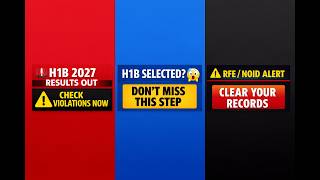H1B CAP 2027 Results OUT 🚨 | Urgent Steps After Lottery Selection + Violations Impact Explained