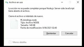 La acción no se puede completar porque ... tiene abierto el archivo | ELIMINAR ARCHIVOS EN 2do PLANO