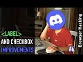 Browser hacking: Improvements to HTML labels and checkboxes for Discord