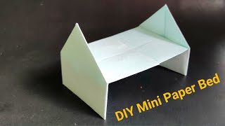 How to make Paper Bed | DIY Mini Paper Bed | Easy Origami Bed | Paper Craft for School | Paper Craft