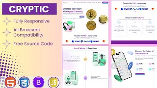 Create a Stunning Responsive Cryptocurrency Website with HTML, CSS & JavaScript : Free Source Code