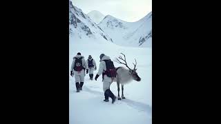 Shocking Rescue: White Reindeer covered in Barnacles Saved in Mountains #animals #rescue #barnacles