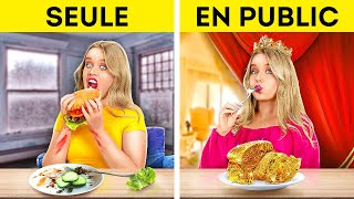 SEULE VS EN PUBLIC || Devenir Une Princesse ! Les Bonnes et Les Mauvaises Manières Par 123 GO! FOOD