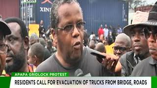 Apapa residents call for evacuation of trucks from bridges, roads