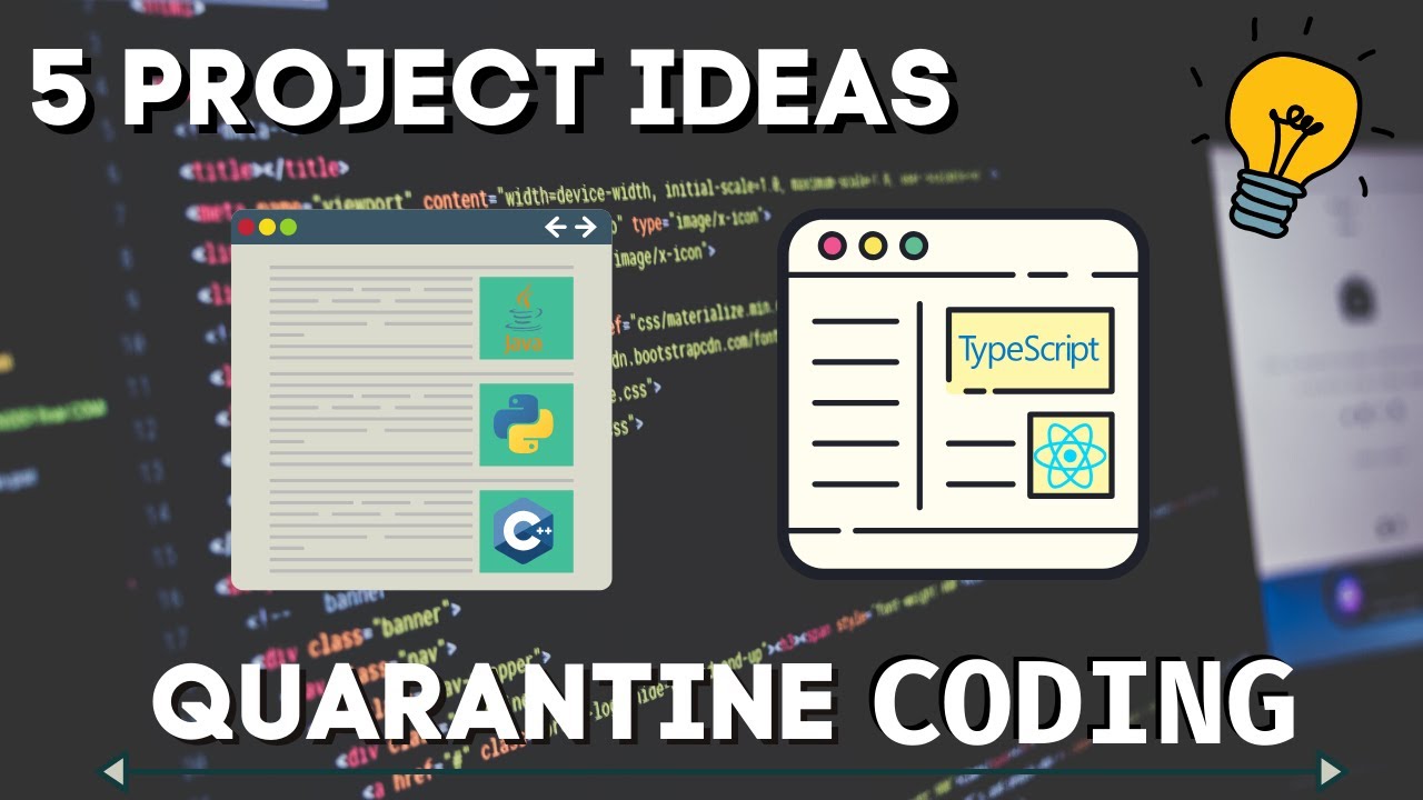 Quarantine Coding - 5 Programming Project Ideas - YouTube