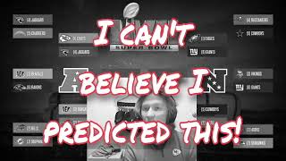 I had a PERFECT bracket! | 2023 NFL Playoffs