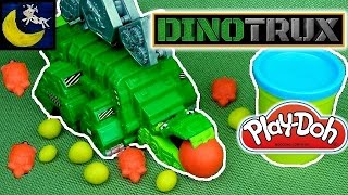 NEW Dinotrux Munchin' Machine Garby Eats Play Doh Rocks! 2016 DINOTRUX Toys!