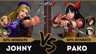 KOF XV🕹️JOHNY (Hinako/Benimaru/Sylvie) vs PAKO (Nakoruru/Duo Lon/Chizuru)🕹️Replay Match - 01/25