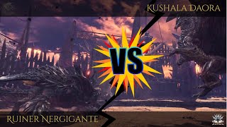 Ruiner Nergigante VS Kushala Daora (FULL FIGHT) - Iceborne Elder Dragon Tournament