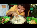 water rice panta vat alu vorta fried fish omlette onion chilli mukbang bengali food