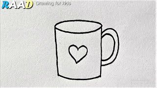 Draw a Mug | Glass Drawing | Easy pencil.Drawing tutorial